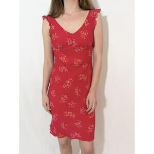 90s Floral Silk Day Dress